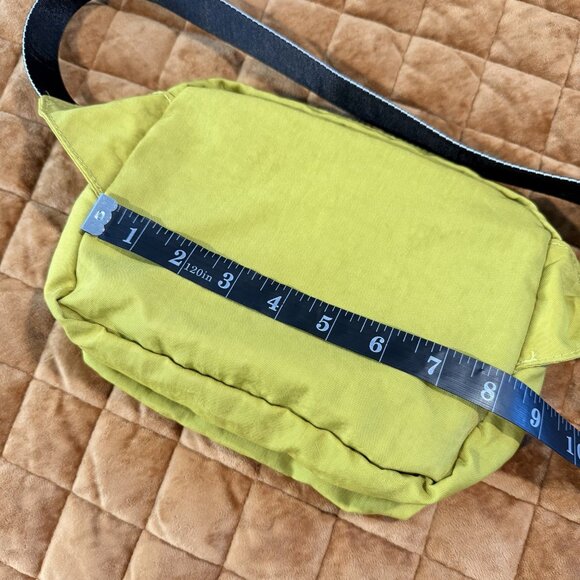 Baggu Fanny Pack Chartreuse OG White Logo Strap Double Zip Crossbody Bag Travel - Picture 16 of 16